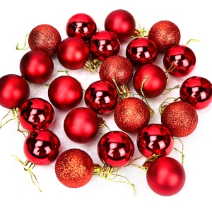 CHANGJIN ensemble de boules de Noël * 24pcs plaqué seau en plastique (sous réserve de la photo sur 1688, individuellement en rupture de stock ne sont pas disponibles)