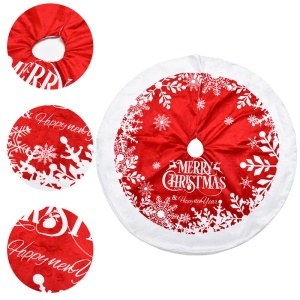 JINMINGGUAN Tapis d'arbre de Noël lettres imprimées en tissu super doux