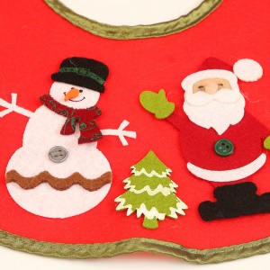 JINMINGGUAN tapis d'arbre de Noël avec appliques non tissées