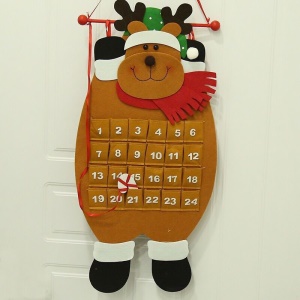 JINMINGGUAN  Calendrier de Noël non tissé en tissu  décoration de noel