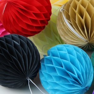 Sunbeauty accessoire décoratif boule de papier lanterne  decoration d'anniversaire20cm