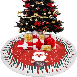 JINMINGGUAN tapis d'arbre de Noël en tissu super doux 78cm