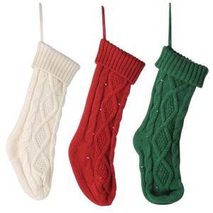 SHENGJIN Jarretière de Noël tricottée décoration  de noel