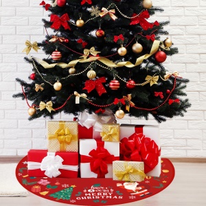 tapis d'arbre de Noël JINMINGGUAN imprimée en laine tirée