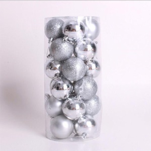 CHANGJIN ensemble de boules de Noël * 24pcs plaqué seau en plastique (sous réserve de la photo sur 1688, individuellement en rupture de stock ne sont pas disponibles)