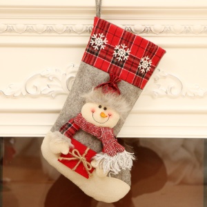 JINMINGGUAN Chaussettes de  décoration de Noël en flanelle