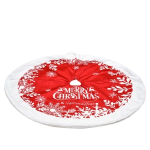 JINMINGGUAN Tapis d'arbre de Noël lettres imprimées en tissu super doux