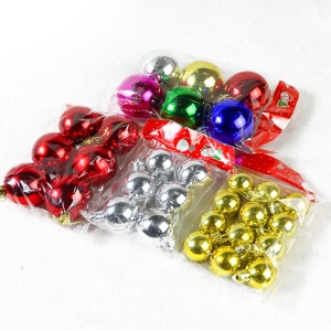 CHANGJIN Set de boules de Noël en plastique brillant plaqué (nuancier manquant)