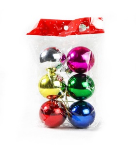CHANGJIN Set de boules de Noël en plastique brillant plaqué (nuancier manquant)