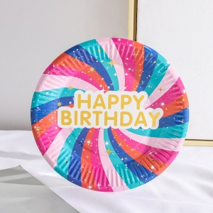 HONGQING Assiettes jetables pour anniversaire