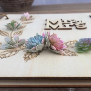 Accessoire de décoration de mariage en bois