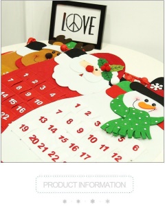 JINMINGGUAN  Calendrier de Noël non tissé en tissu  décoration de noel