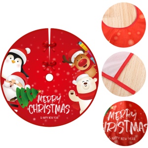 tapis d'arbre de Noël JINMINGGUAN imprimée en laine tirée