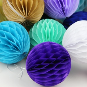 Sunbeauty accessoire décoratif boule de papier lanterne  decoration d'anniversaire20cm