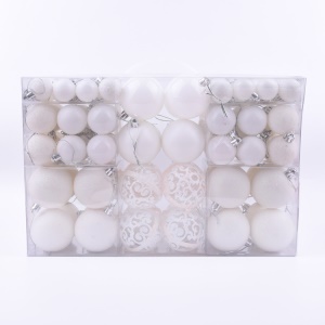 Ensemble de boules de Noël * 100pcs ajouré brillant mat (sous réserve de l'image sur 1688)