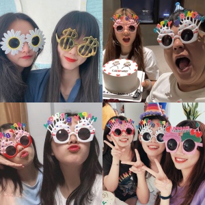 HONGQING lunettes  fête d'anniversaire en plastique pour enfants