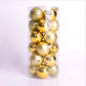 CHANGJIN ensemble de boules de Noël * 24pcs plaqué seau en plastique (sous réserve de la photo sur 1688, individuellement en rupture de stock ne sont pas disponibles)