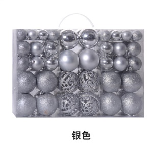 Ensemble de boules de Noël * 100pcs ajouré brillant mat (sous réserve de l'image sur 1688)