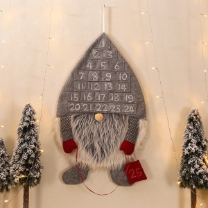 JINMINGGUAN Calendrier de Noël non tissé en laine artificielle  décoration de noel