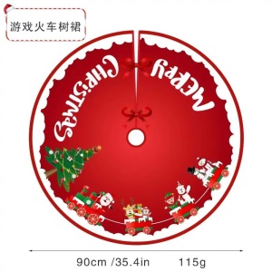 tapis d'arbre de Noël JINMINGGUAN imprimée en laine tirée