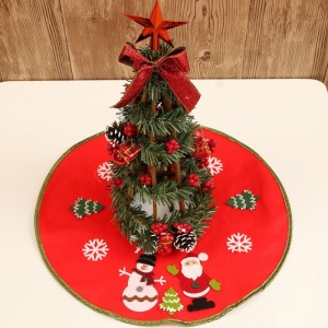 JINMINGGUAN tapis d'arbre de Noël avec appliques non tissées