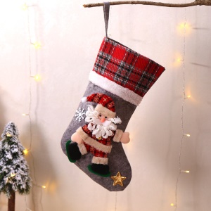 JINMINGGUAN accessoire de décoration de Noël à carreaux poupée de Noël