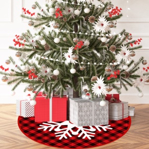 tapis d'arbre de Noël JINMINGGUAN imprimée en laine tirée