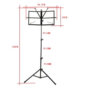 Support de lecture  musicale pliable en métal levable et abaissable