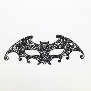 Masque de fête dentelle noir demi-visage