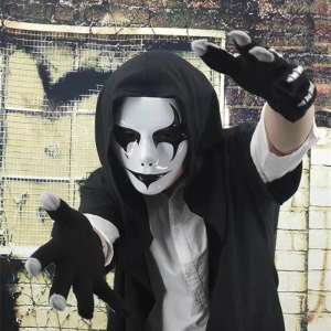 Masque d'Halloween plein visage PVC blister