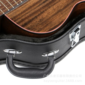 sac en cuir pour guitare folk noir portable