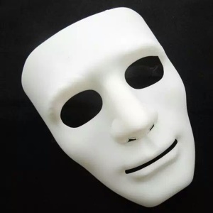 Masque de danse en plastique couleur unie pour Performance