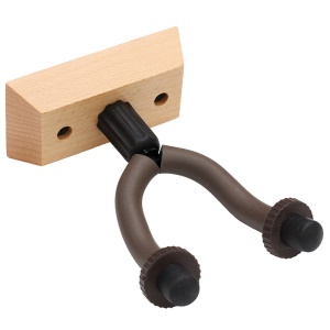 Support d'accrochage mural  avec base en bois  pour guitare