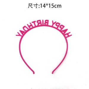 Bandeaux pour cheveux de fête d'anniversaire en plastique multicolore