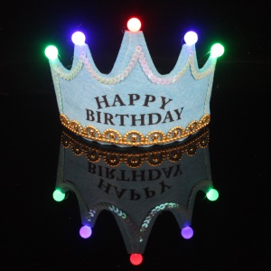 Couronne lumineuse de fête d'anniversaire