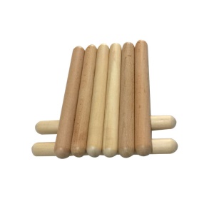 DUOLAMI Baguette de batterie en bois rond couleur