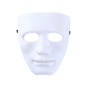 Masque de danse en plastique couleur unie pour Performance