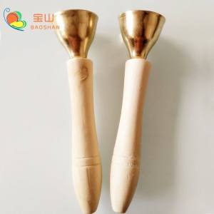 BAOSHAN cloche à percussion en métal avec poignée en bois