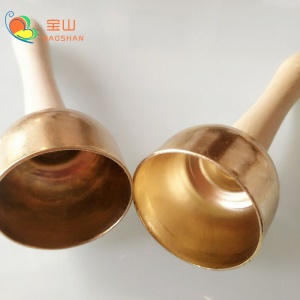 BAOSHAN cloche à percussion en métal avec poignée en bois