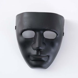 Masque de danse en plastique couleur unie pour Performance