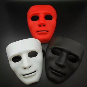 Masque de danse en plastique couleur unie pour Performance