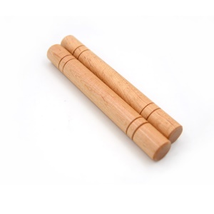 XINLV Baguette de batterie en bois rond couleur