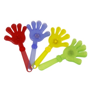 Claquette lumineuse à main en plastique avec lumière clignotante à sept couleurs