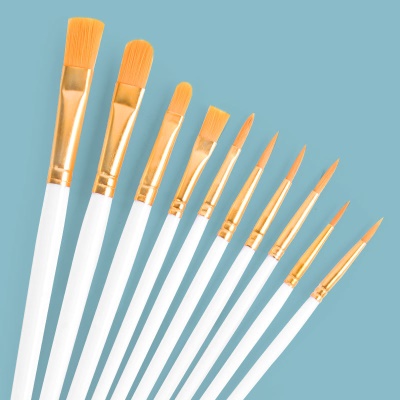 Ensemble de 10 pinceaux de peinture à huile