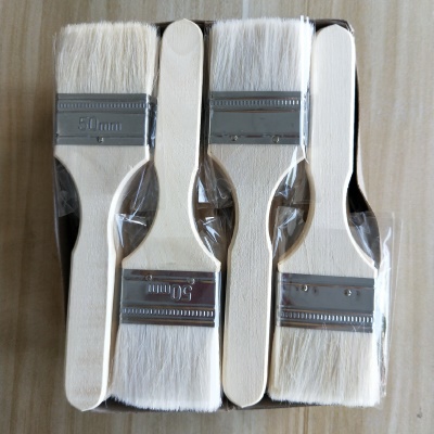 Pinceau  à huile avec brosse en laine à long manche en bois