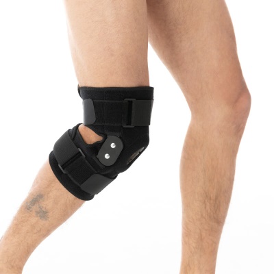 genouillères de sport antidérapant avec plaque d'acier