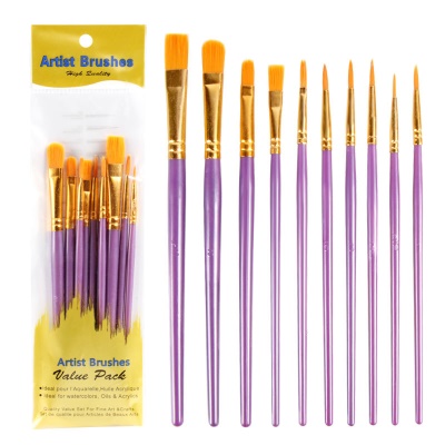 Ensemble de 10 pinceaux de peinture à huile