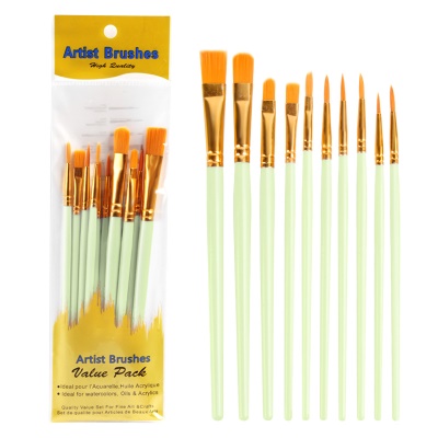 Ensemble de 10 pinceaux de peinture à huile