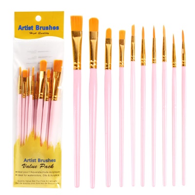 Ensemble de 10 pinceaux de peinture à huile