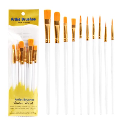 Ensemble de 10 pinceaux de peinture à huile
